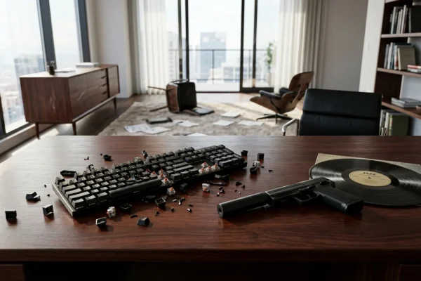 Young James Bond performing a stealth takedown in a luxury hotel.