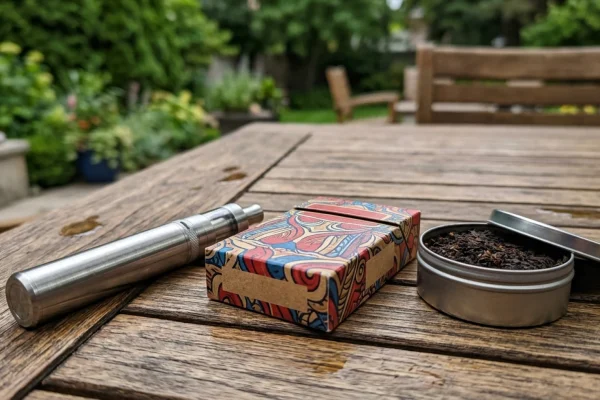 A world map overlaid with an ashtray and a lit cigarette.