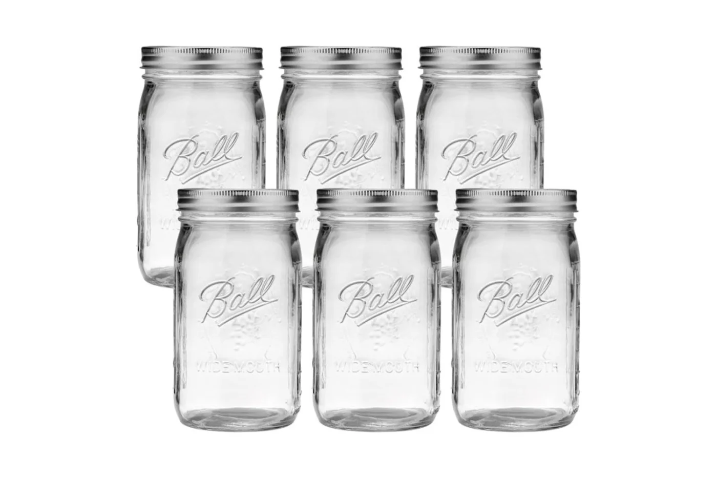 Ball Wide Mouth Glass Mason Jars with Lids and Bands