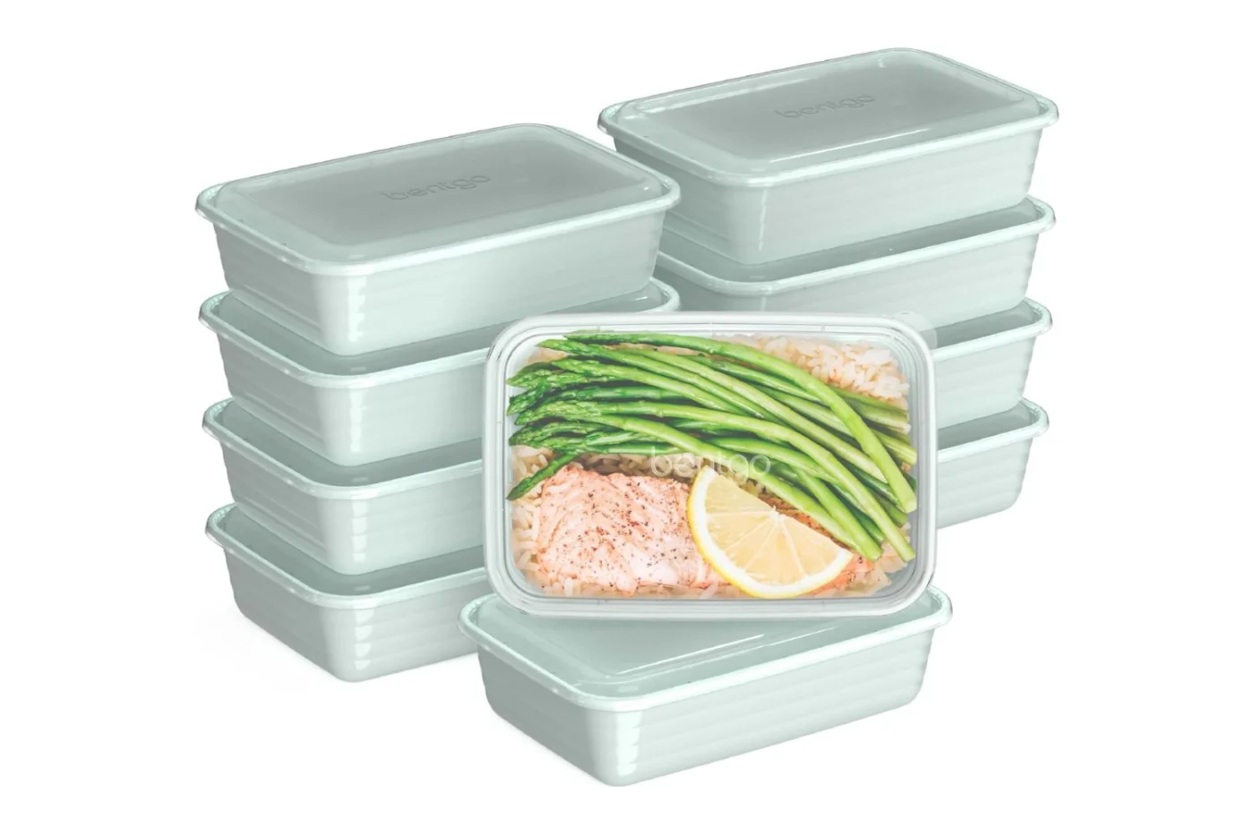 Bentgo Prep - 20-Piece 1-Compartment Reusable Meal Prep Containers with Lids