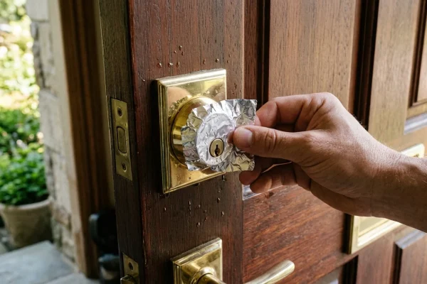 Why Security Experts Recommend Putting Aluminum Foil on Your Door Lock