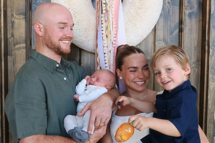 Emilie Kiser and her husband Brady Kiser with their two sons Trigg and Theodore in April 2025.