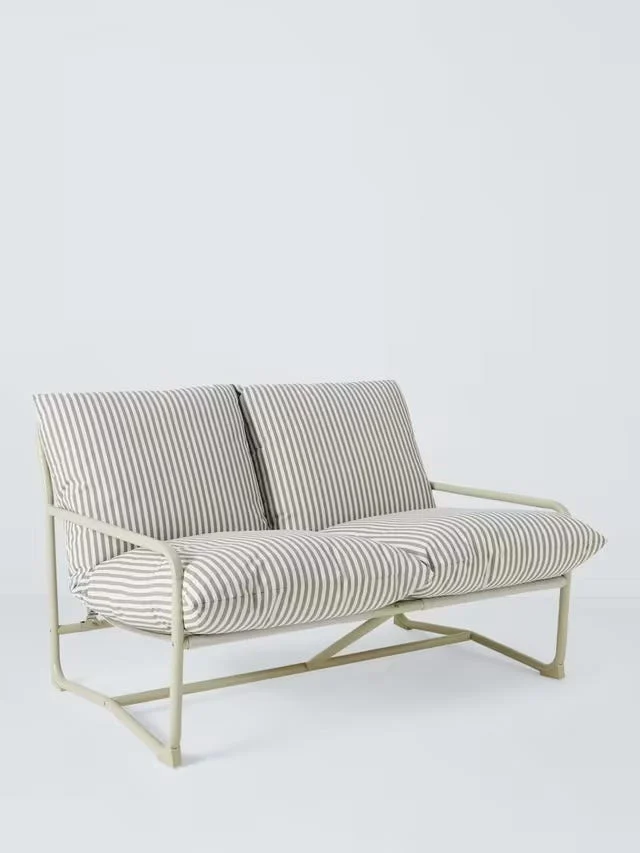 Marcy 2-Seater Sling Garden Sofa, Greige