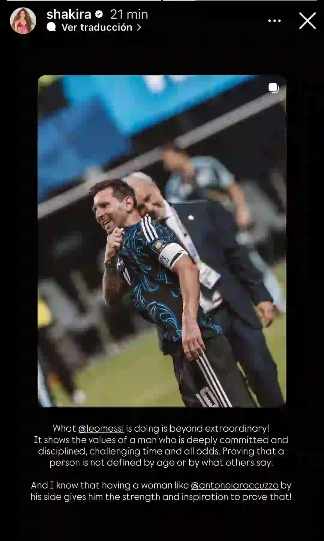 Las palabras de Shakira a Messi y su esposa Antonela Roccuzzo.