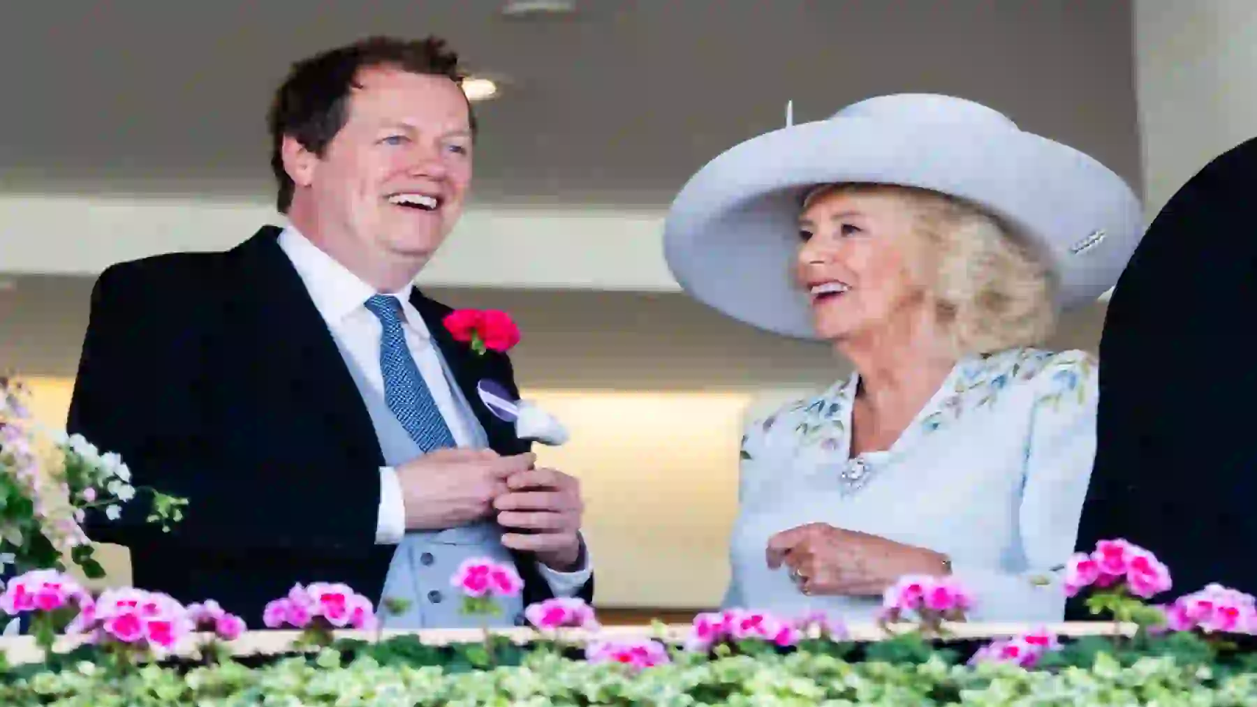 Tom Parker Bowles and Queen Camilla at the Royal Ascot on June 16.Credit: Getty