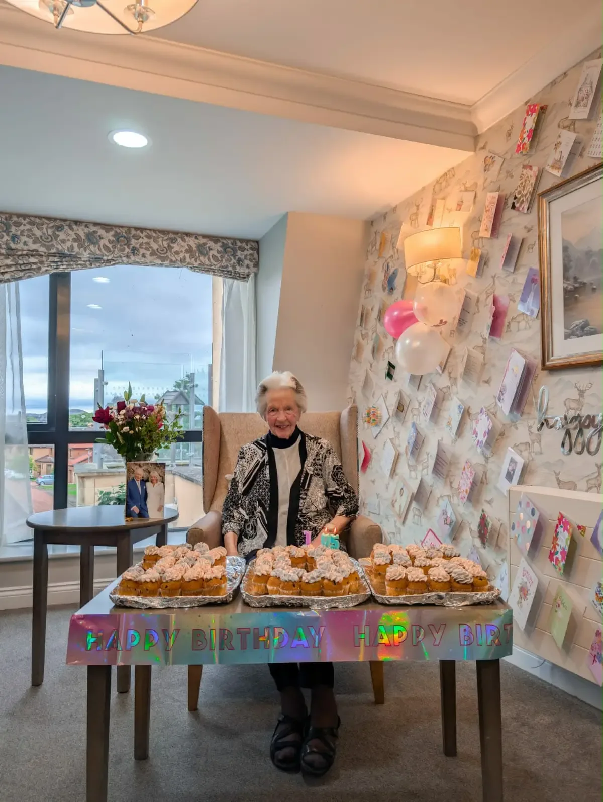 Ms Smith celebrated her milestone with a ‘wonderful family day’ and enjoyed afternoon tea with friends at Murrayside