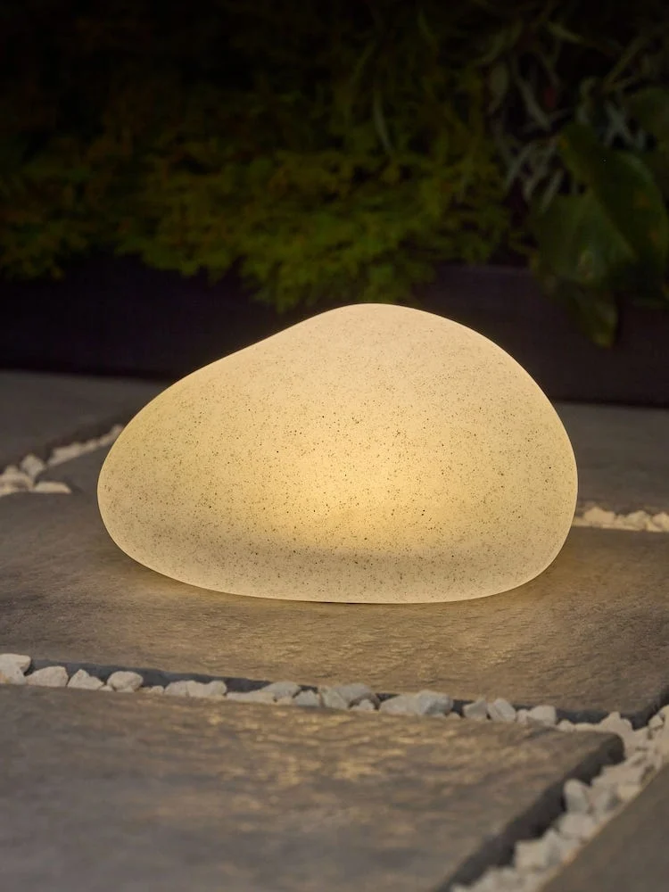 Natural Pebble Outdoor Solar Light