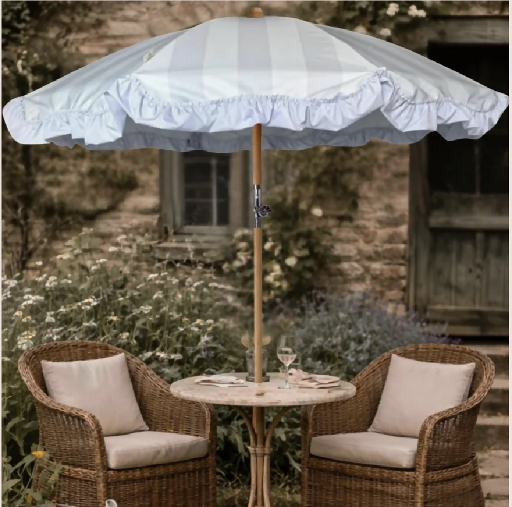 Powder Parlour-Celadon Veil 1.85m Parasol