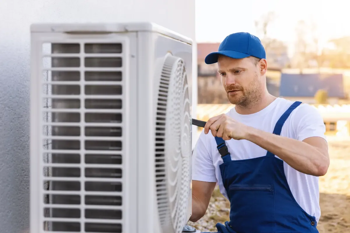 Unlike window air conditioners, heat pumps can provide heat as well as cooling.