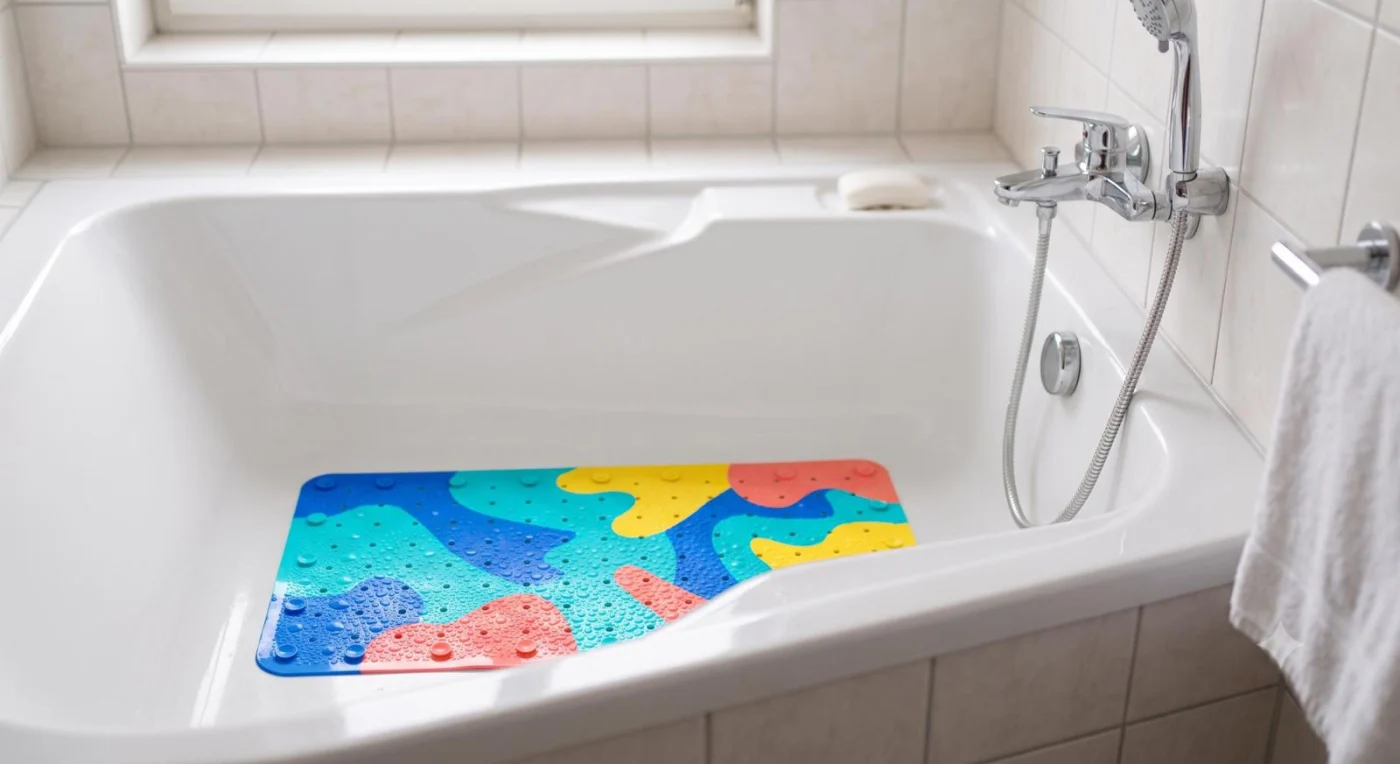 Badewanne mit anti Rutsch Matte