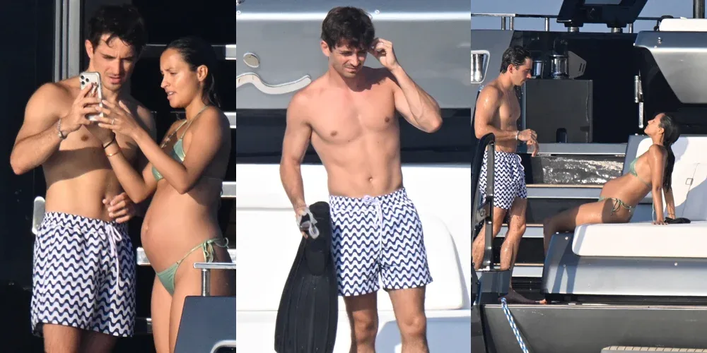 Charles Leclerc and Wife Alexandra Saint Mleux Vacation on Sardinia Yacht Amid Pregnancy Speculation