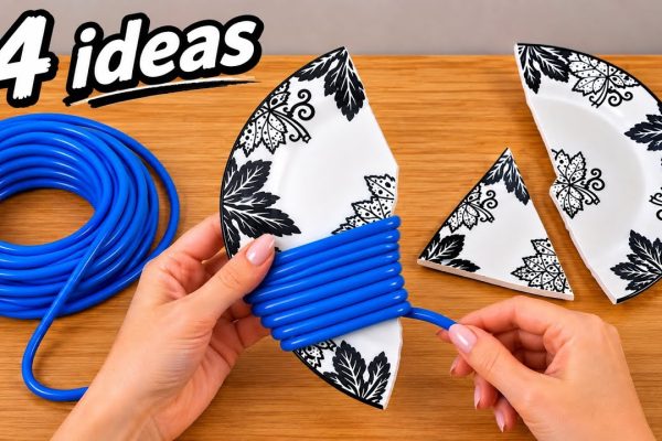 Transform Broken Plates Into Art With This Simple Electrical Cable Hack