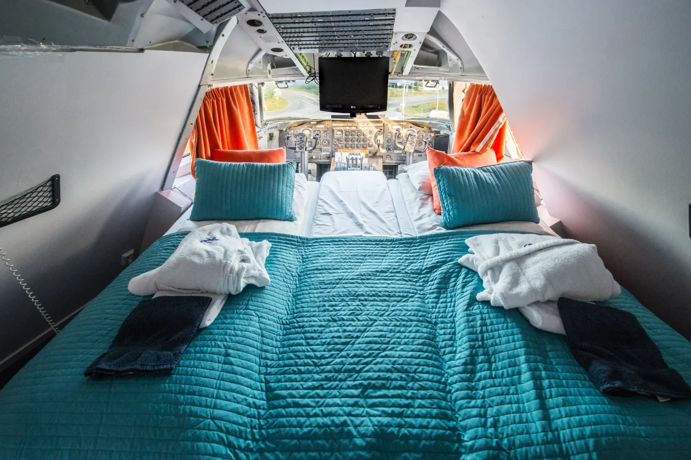 Das Hotel „747“ in Schweden verfügte über ein Zimmer im Cockpit.