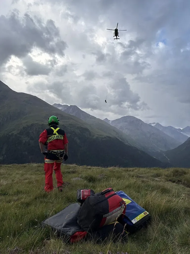 Ein Teil der in Not geratenen Bergwanderer musste mit dem Hubschrauber abtransportiert werden.