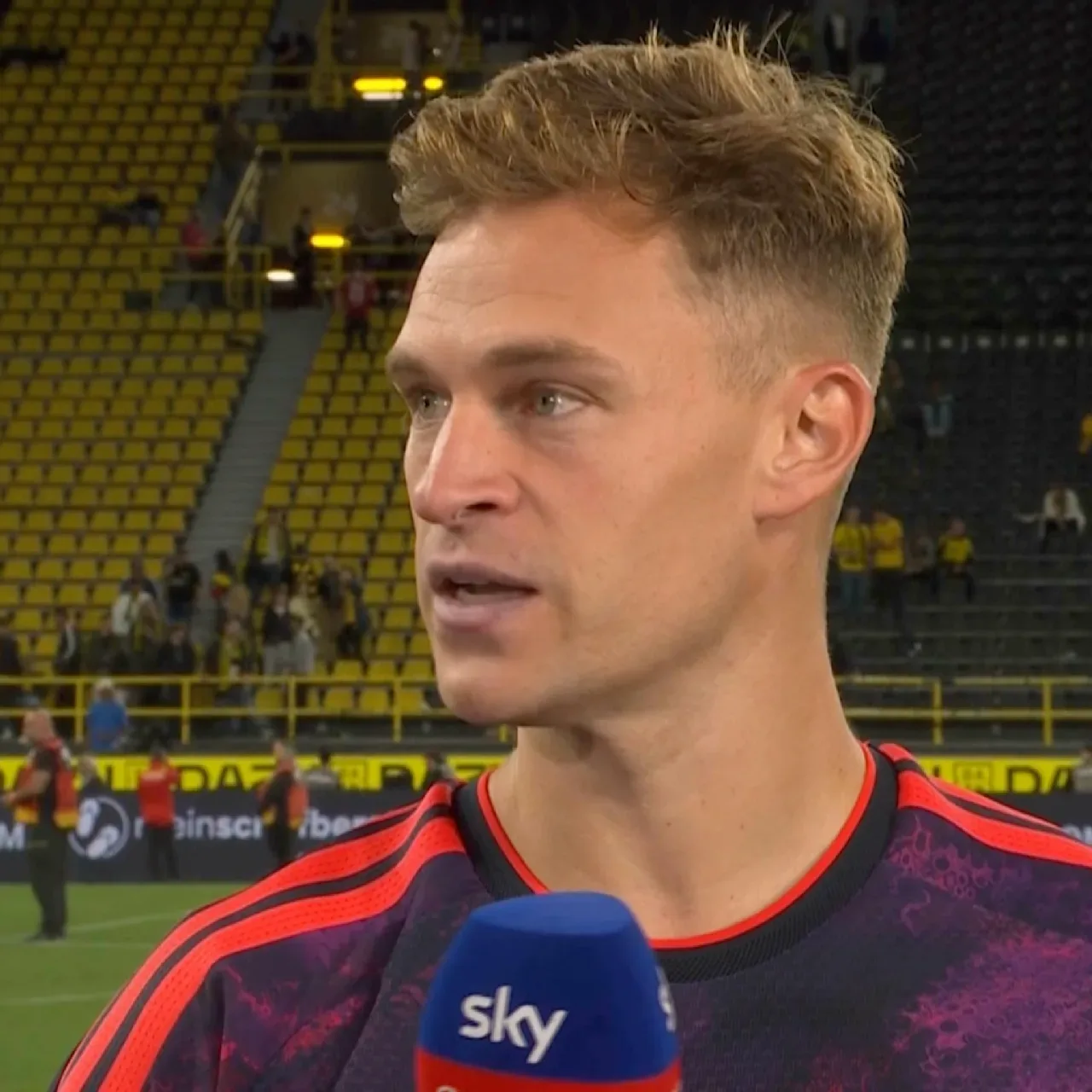 Joshua Kimmich nach dem Supercup-Sieg gegen Borussia Dortmund.
