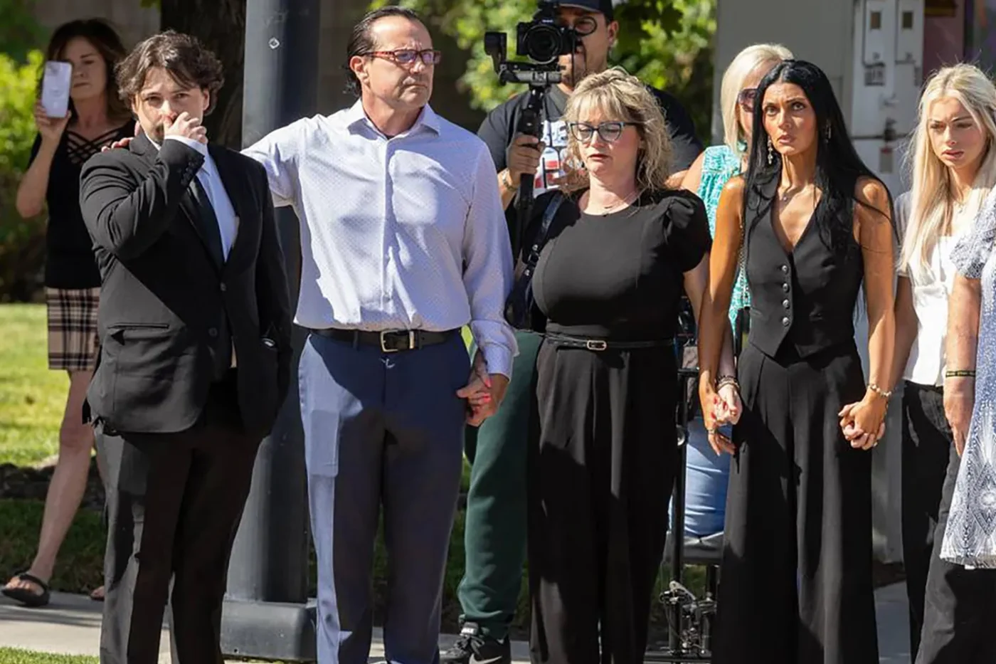 The family of Kaylee Goncalves arrive at the Ada County Courthouse for a hearing on July 2, 2025 in Boise, Idaho.