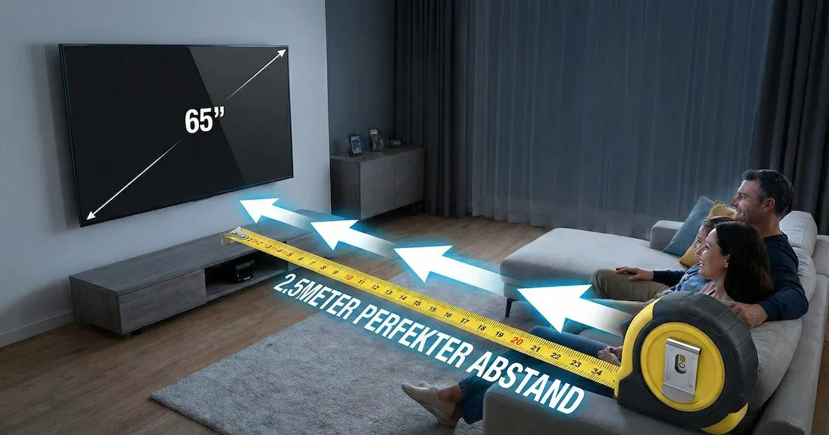TV-Abstand berechnen: So finden Sie die perfekte Größe für Ihr Wohnzimmer