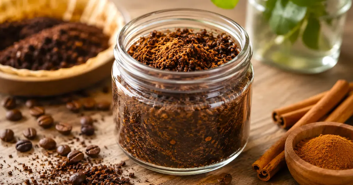 Why You Should Mix Used Coffee Grounds With Cinnamon in a Jar
