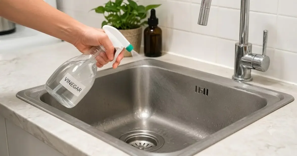 Why You Should Spray White Vinegar in Your Kitchen Sink Every Night