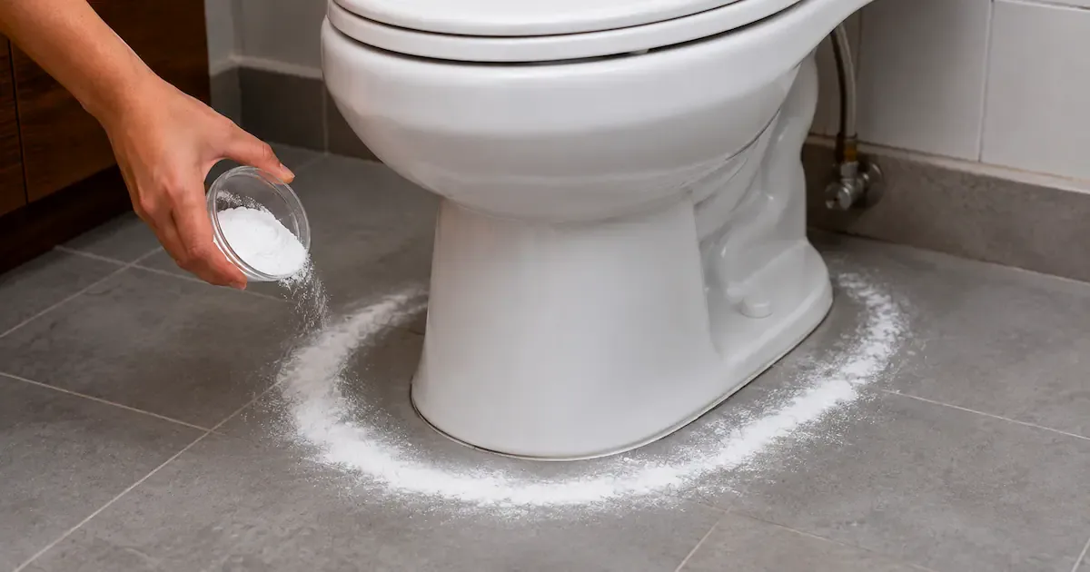 Why You Should Sprinkle Baking Soda Around Your Toilet Base