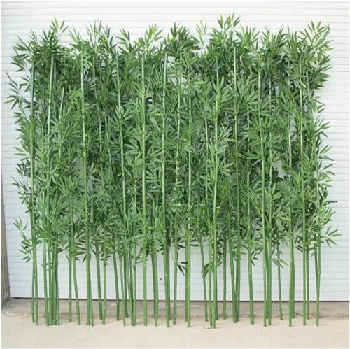 ZCFLWR Pantalla de privacidad de bambú para Exteriores, árboles de Plantas de bambú Artificiales Grandes, 3 pies, 4 pies, 5 pies, 6 pies, 6,5 pies de Alto, Planta de bambú Artificial Falsa con Hoja